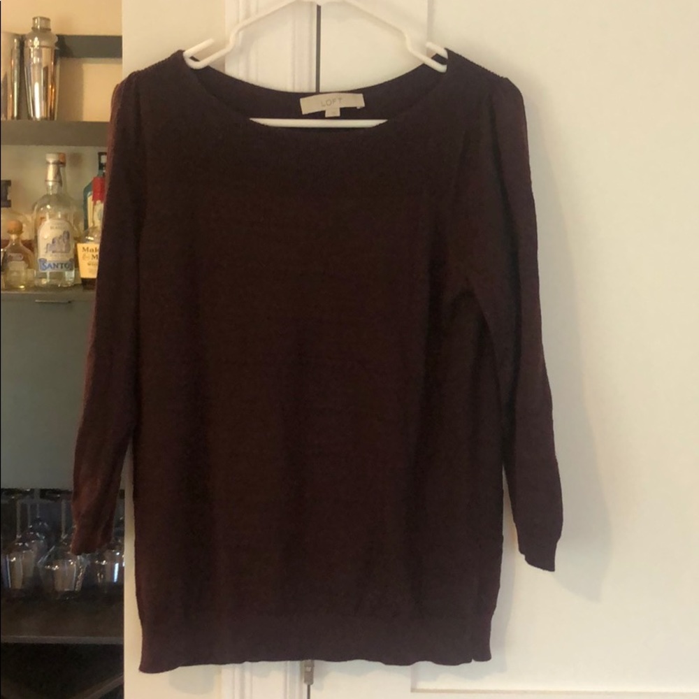 LOFT maroon sweater size large